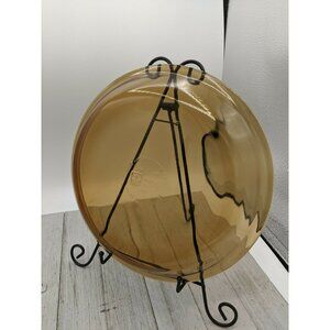 Anchor Hocking #2 Pie Plate Glass Dish #460 Amber Brown 9" NOS